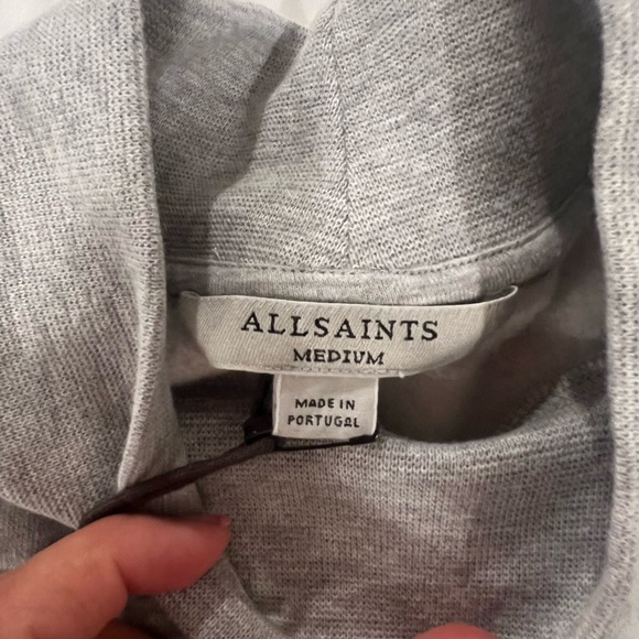 All Saints Navarra Splitsaints Grey Marl sweatshirt, new with tags, size Small - Picture 12 of 14